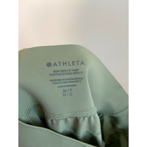 Athleta Run with it Pants in Eucalyptus Green Size MED TALL - Picture 8 of 8